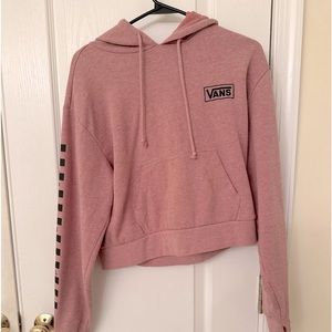 Vans dusty pink black checkered hoodie size XS